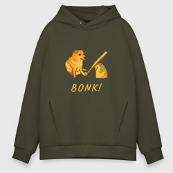 Мужское худи Oversize хлопок Doge Bonk go to horny jail