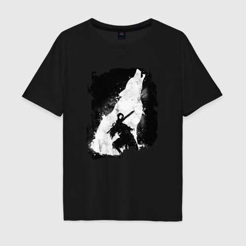 Мужская футболка хлопок Oversize с принтом Dark Souls тёмные души, вид спереди #2