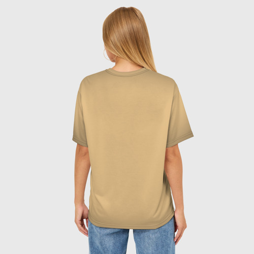Женская футболка oversize 3D Лисички, цвет 3D печать - фото 4