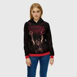 Женская толстовка 3D Cannibal Corpse Skeleton - фото 2