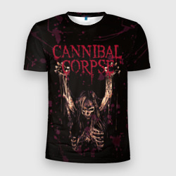 Мужская футболка 3D Slim Cannibal Corpse Skeleton