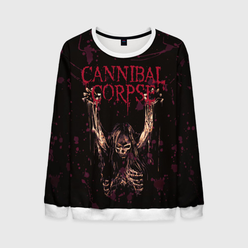 Мужской свитшот 3D Cannibal Corpse Skeleton, цвет белый