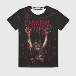 Женская футболка 3D Cannibal Corpse Skeleton