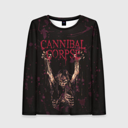 Женский лонгслив 3D Cannibal Corpse Skeleton