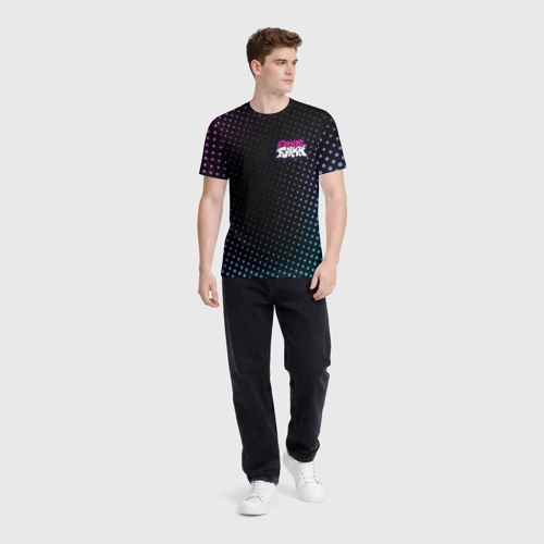 Мужская футболка 3D с принтом Friday Night Funkin, вид сбоку #3