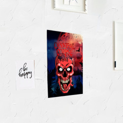 Постер с принтом Cannibal для любого человека, вид спереди №3. Цвет основы: белый