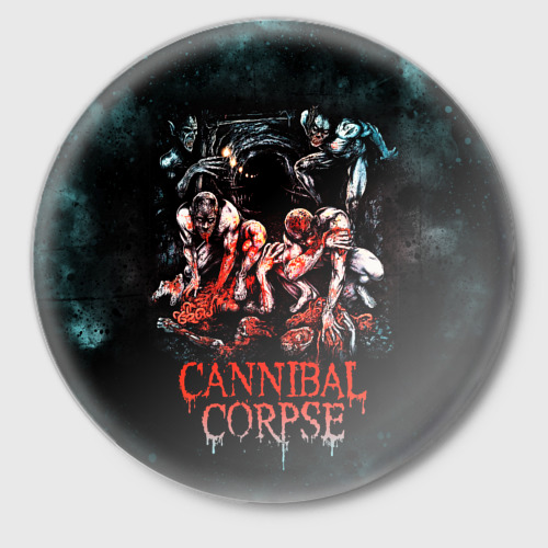 Значок с принтом Cannibal Corpse, вид спереди №1