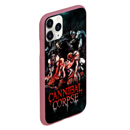 Чехол для iPhone 11 Pro матовый Cannibal Corpse, цвет малиновый - фото 3