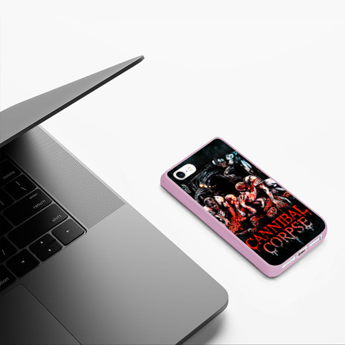 Чехол для iPhone 5/5S матовый Cannibal Corpse, цвет розовый - фото 5