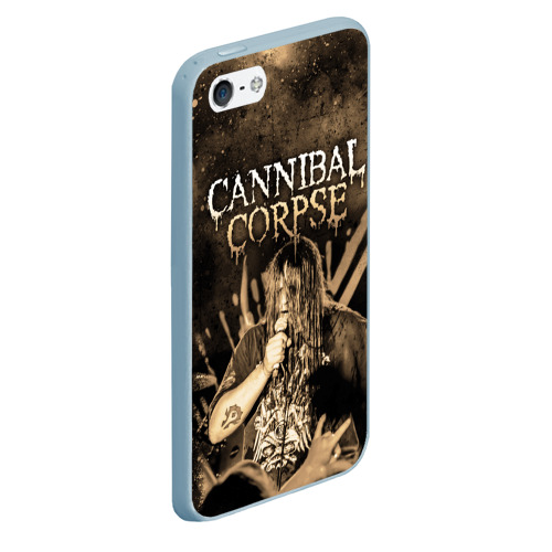 Чехол для iPhone 5/5S матовый Cannibal Corpse, цвет голубой - фото 3