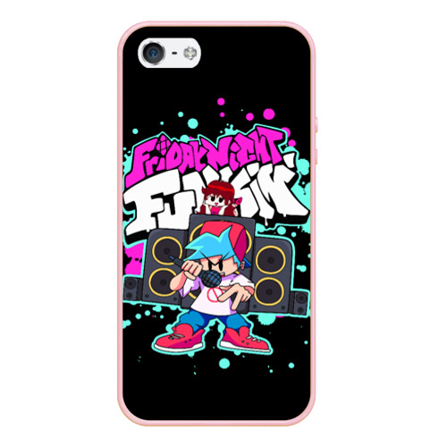 Чехол для iPhone 5/5S матовый Friday Night Funkin, цвет светло-розовый