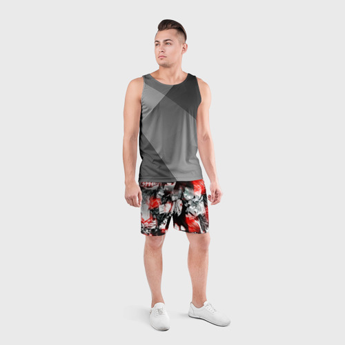 Мужские шорты спортивные Тетрадь смерти, цвет 3D печать - фото 4