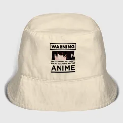 Детская панама хлопок Warning anime