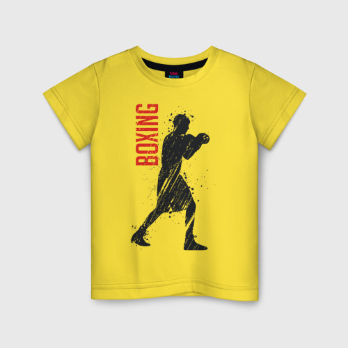 Детская футболка хлопок Боксер, цвет желтый