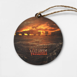 Деревянная игрушка круг Valheim корабли
