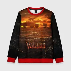 Детский свитшот 3D Valheim корабли
