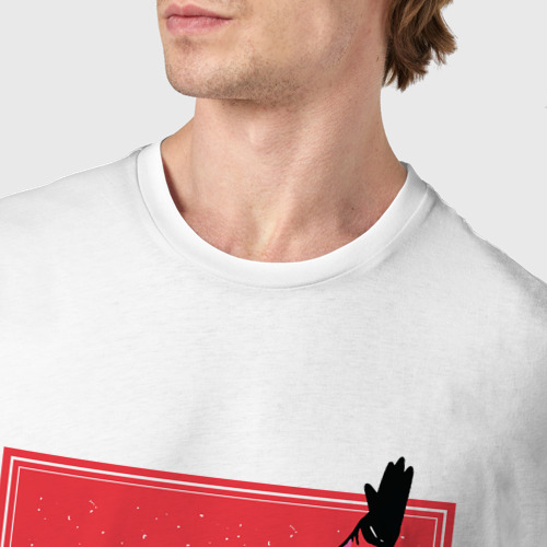 Мужская футболка хлопок Сноубордист на фоне солнца - фото 6