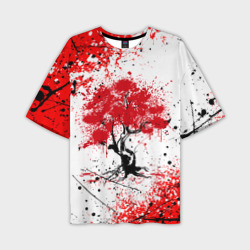Цветение сакуры – Мужская футболка oversize 3D с принтом купить со скидкой в -50%