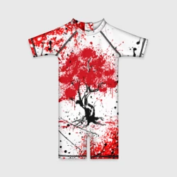 Детский купальный костюм 3D Цветение сакуры