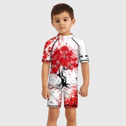 Детский купальный костюм 3D Цветение сакуры - фото 2