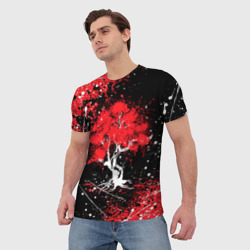 Мужская футболка 3D Сакура Sakura вишня - фото 2