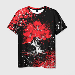 Мужская футболка 3D Сакура Sakura вишня