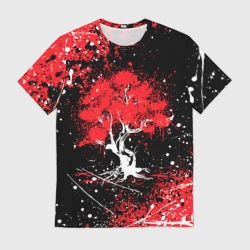 Мужская футболка 3D Сакура Sakura вишня