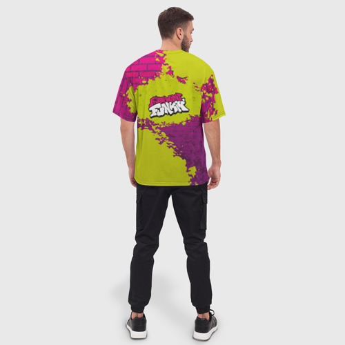 Мужская футболка oversize 3D Friday Night Funkin Кислотный, цвет 3D печать - фото 4