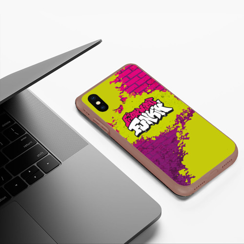 Чехол для iPhone XS Max матовый Friday Night Funkin Кислотный, цвет коричневый - фото 5