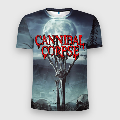 Мужская приталенная футболка с принтом Cannibal Corpse, вид спереди №1