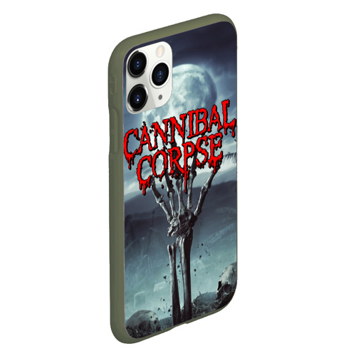 Чехол для iPhone 11 Pro матовый Cannibal Corpse, цвет темно-зеленый - фото 3