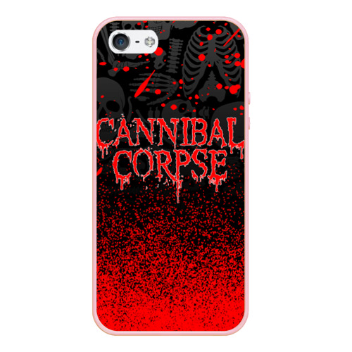 Чехол для iPhone 5/5S матовый Cannibal Corpse, цвет светло-розовый