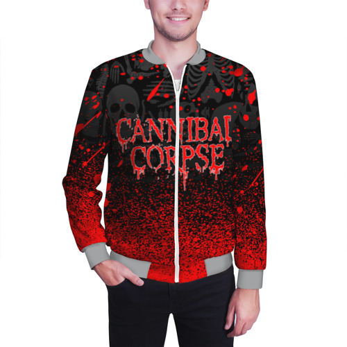 Мужской бомбер 3D Cannibal Corpse, цвет меланж - фото 3