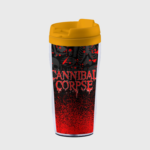Термокружка-непроливайка Cannibal Corpse, цвет желтый