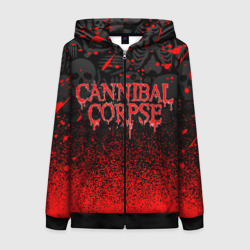Женская толстовка 3D на молнии Cannibal Corpse