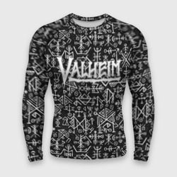 Мужской рашгард 3D Valheim logo black white