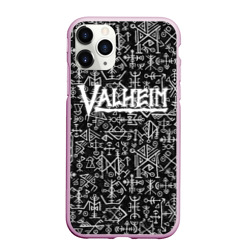 Чехол для iPhone 11 Pro Max матовый Valheim logo black white