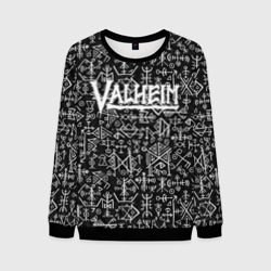 Мужской свитшот 3D Valheim logo black white