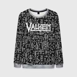 Мужской свитшот 3D Valheim logo black white