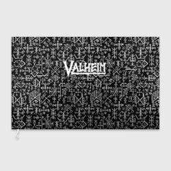 Флаг 3D Valheim logo black white