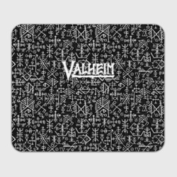 Прямоугольный коврик для мышки Valheim logo black white