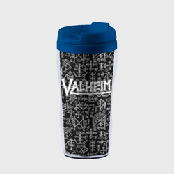 Термокружка-непроливайка Valheim logo black white