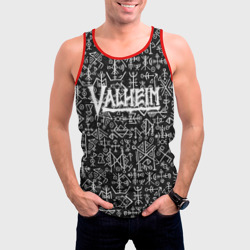 Мужская майка 3D Valheim logo black white - фото 2