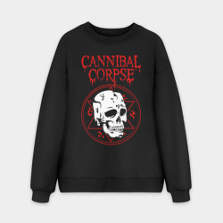 Мужской свитшот oversize без начеса хлопок Cannibal Corpse