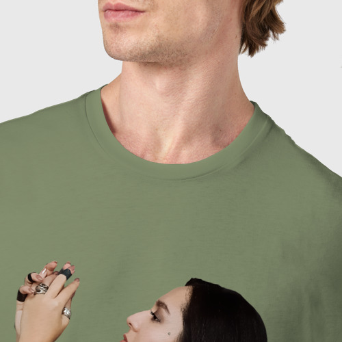 Мужская футболка хлопок Манижа Далеровна  Сангин, цвет авокадо - фото 6