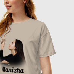 Женская футболка хлопок Oversize Манижа Далеровна  Сангин - фото 2