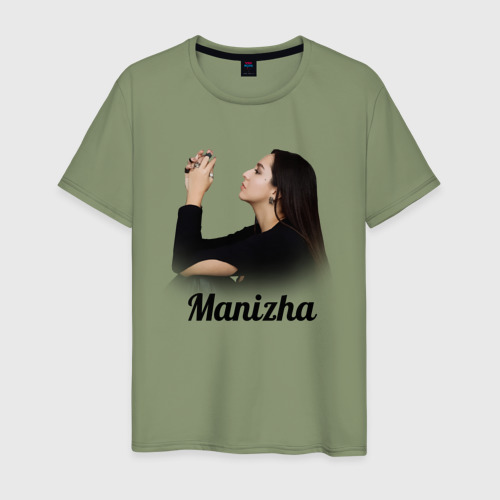 Мужская футболка хлопок Манижа Далеровна  Сангин, цвет авокадо