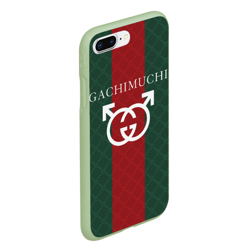 Чехол для iPhone 7Plus/8 Plus матовый Gachi Gucci, цвет салатовый - фото 3