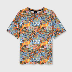 Женская футболка oversize 3D Jazz