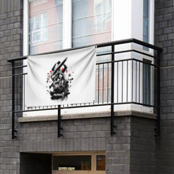 Флаг-баннер Черно-белая иллюстрация. Берсерк - фото 2
